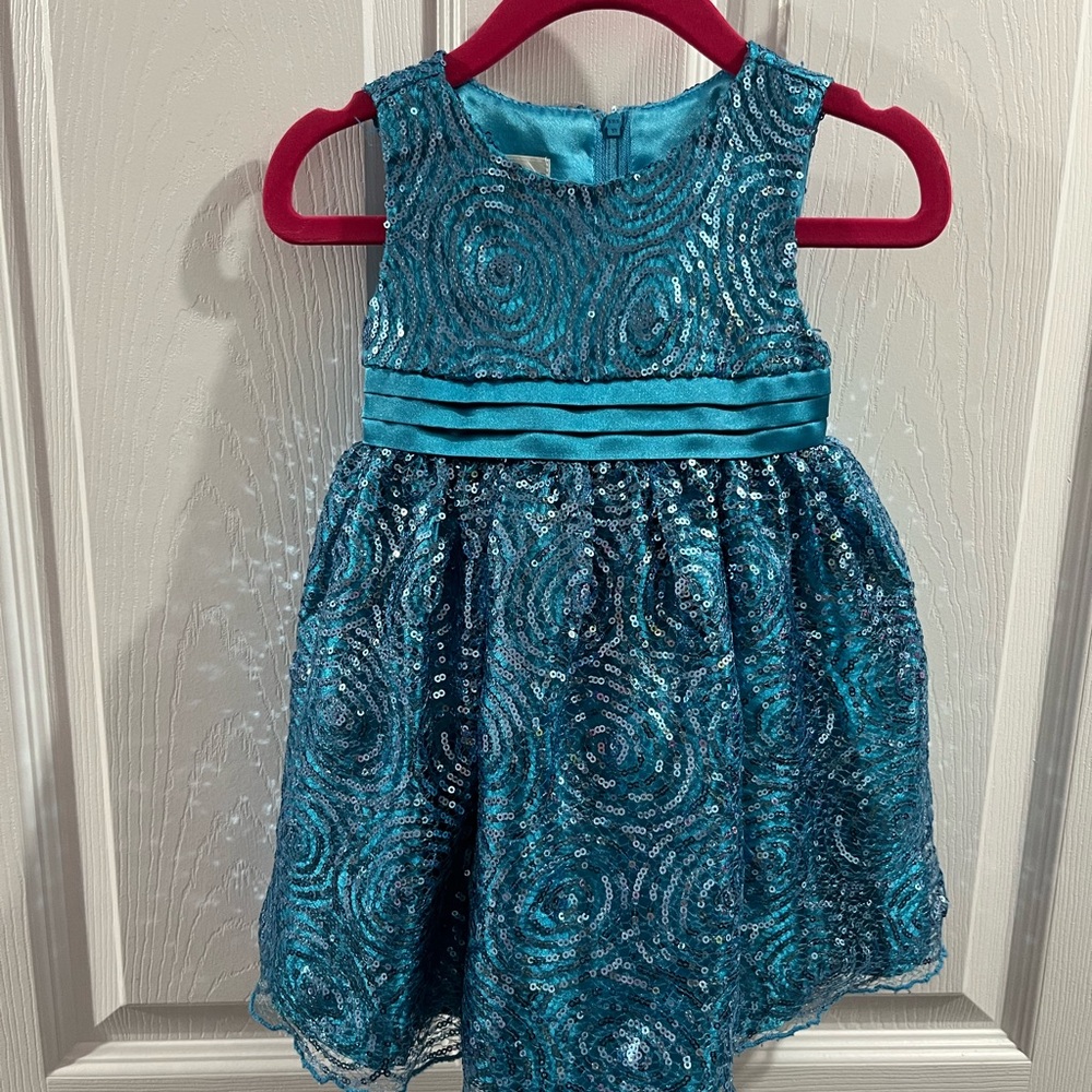 American Princes Blue Sequence 
18 Months Special Occasion Dress